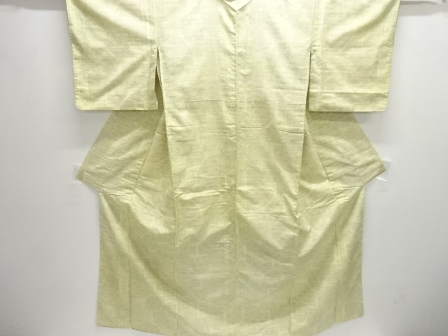 JAPANESE KIMONO / ANTIQUE KIMONO / SILK / TSUMUGI / WOVEN ARROW FEATHER